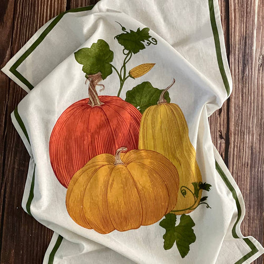 Pumpkin Floursack Kitchen Towel S/2: Multi / KT