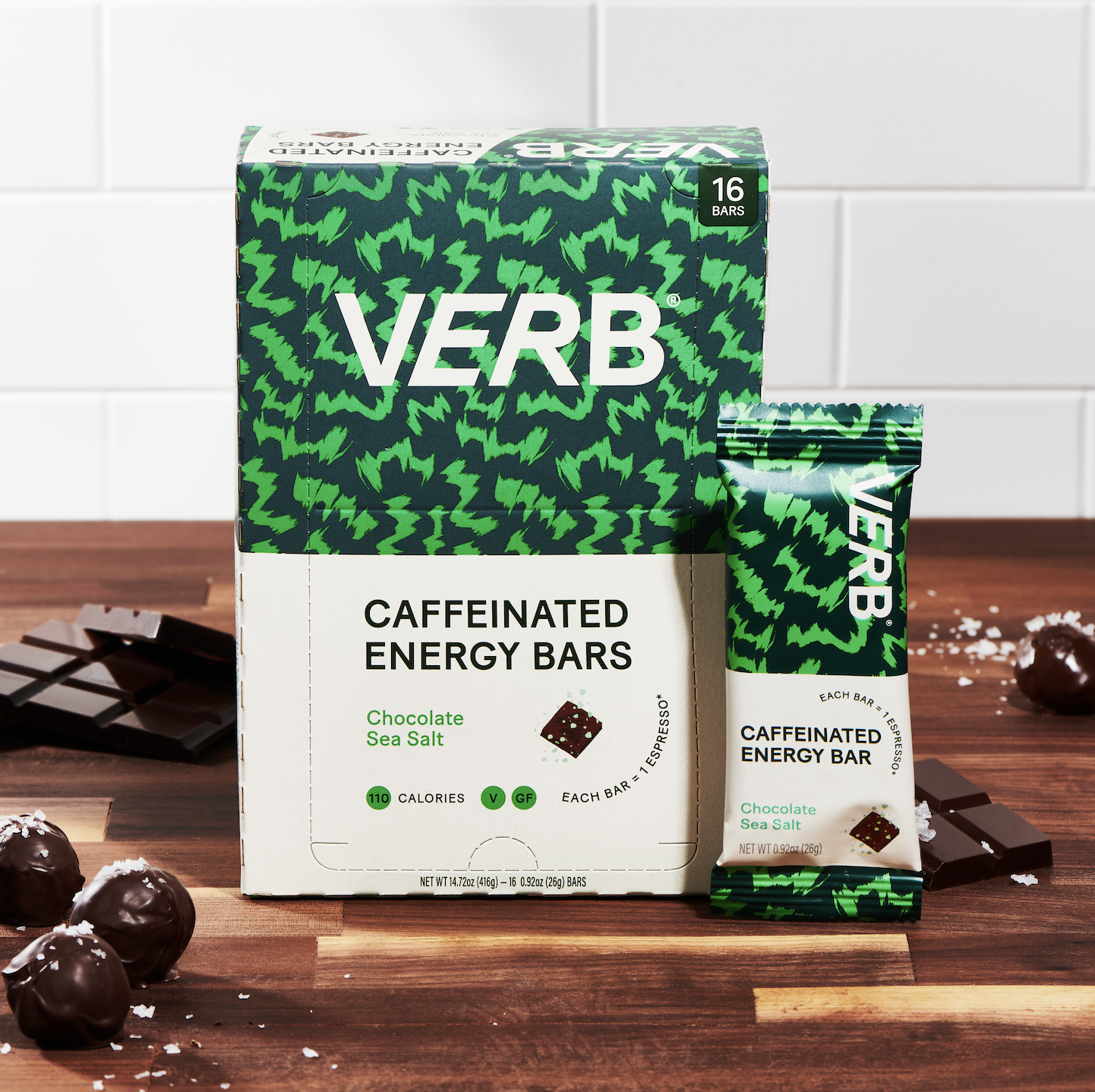 Caffeinated Snack Bar, Chocolate Sea Salt