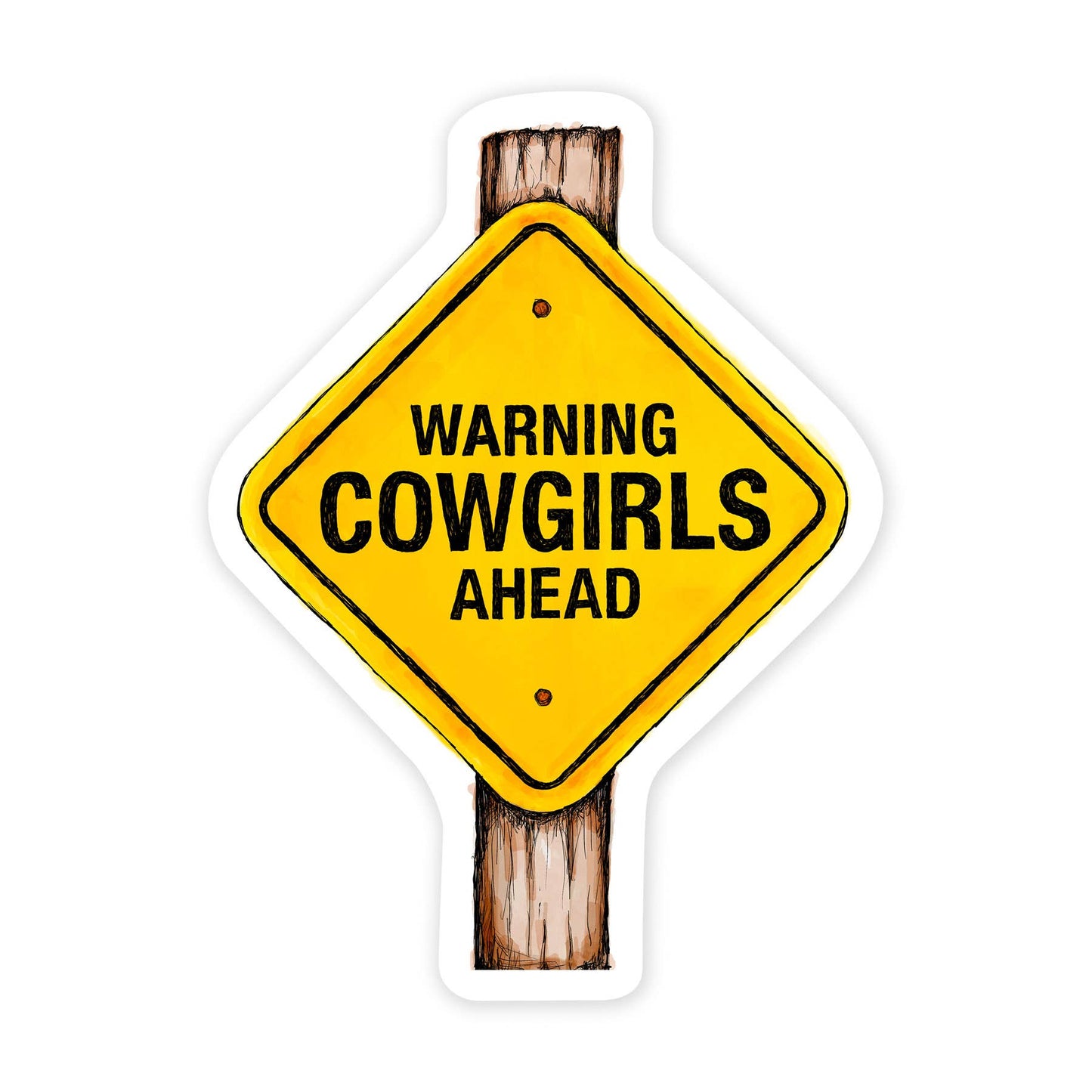 Cowgirl - 3 Inch Vinyl Art Sticker