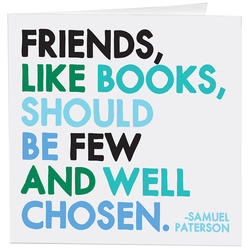 Cards - D298 - Friends, Like Books - Friendship - (Paterson)