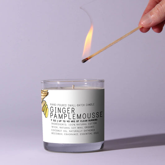 Ginger Pamplemousse - Just Bee Candles: 7 oz (up to 40 hrs of clean burning)