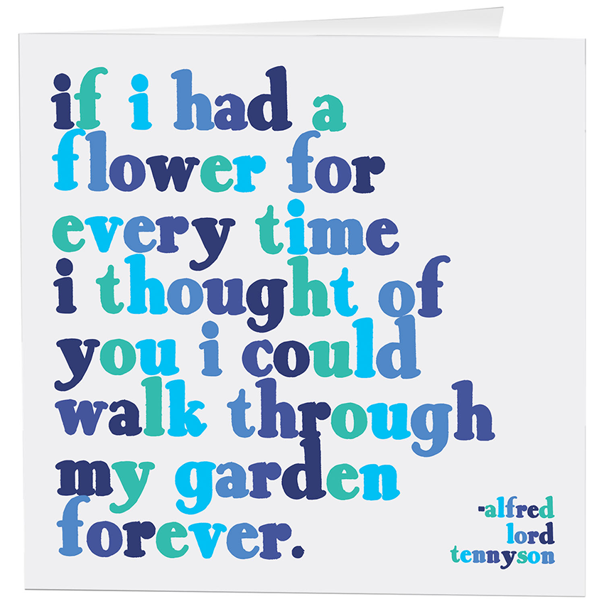 Cards - D262 - If I Had A Flower (Alfred Lord Tennyson)