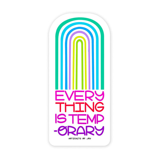 Temporary  - 3 Inch Vinyl Art Sticker