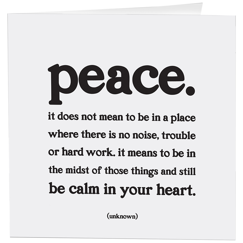 Cards - 95- Peace. (Unknown)