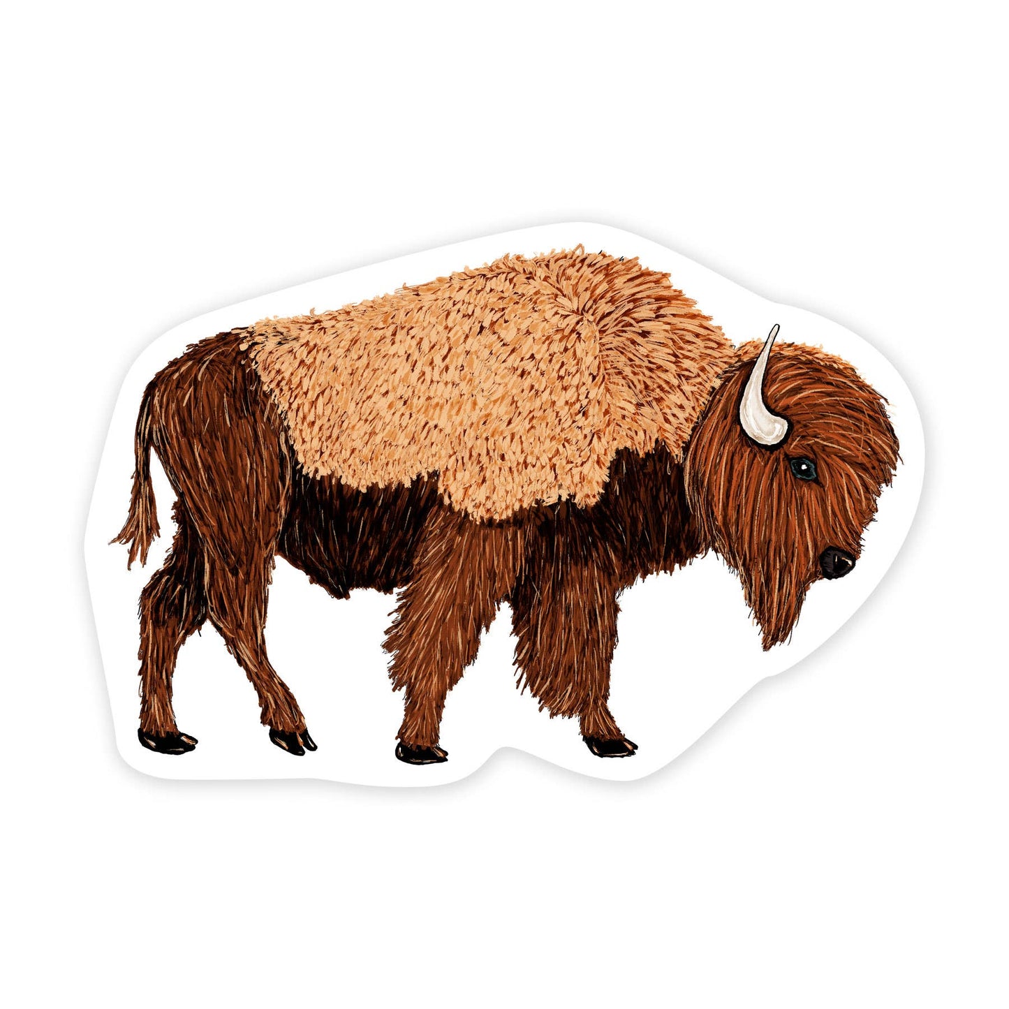 Bison - 3 Inch Vinyl Art Sticker