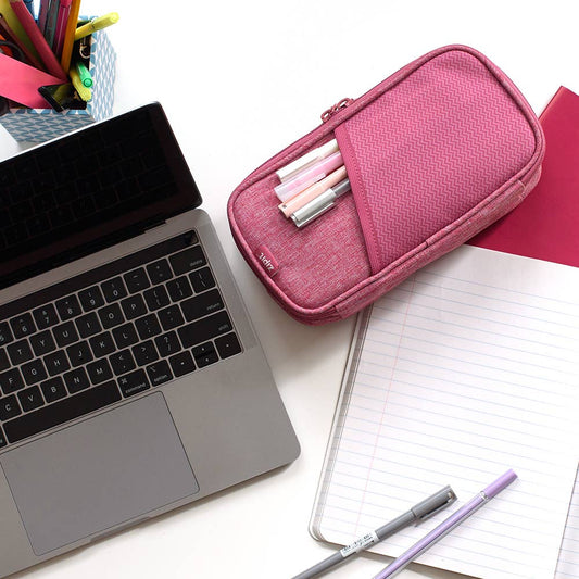 ZIPIT Essentials Large Pencil Case, Pink