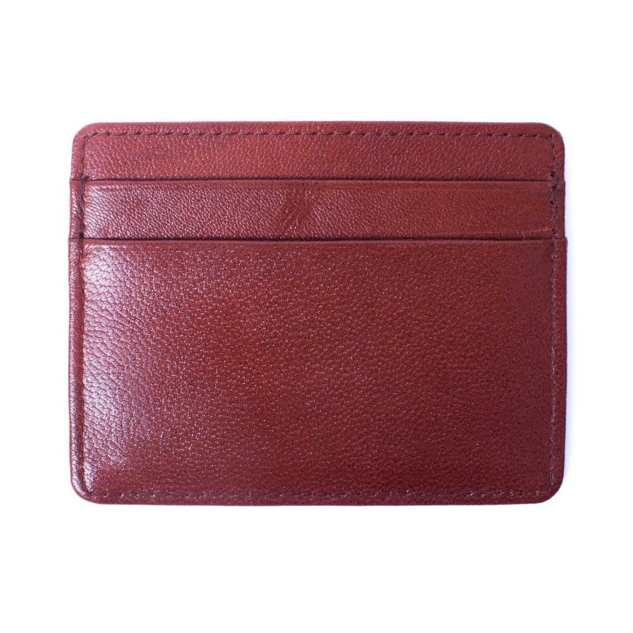 RFID Men's Genuine Leather Card Wallet-19CC: Brown