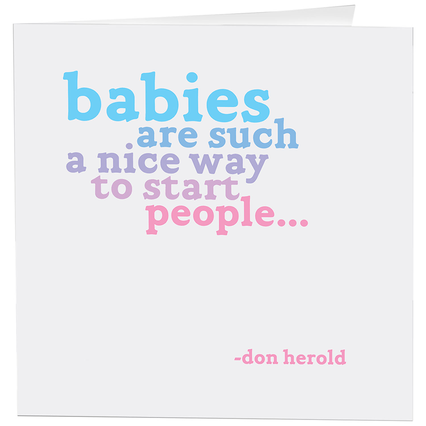 Cards - D26 - Babies Are Such Nice - Baby - (Don Herold)