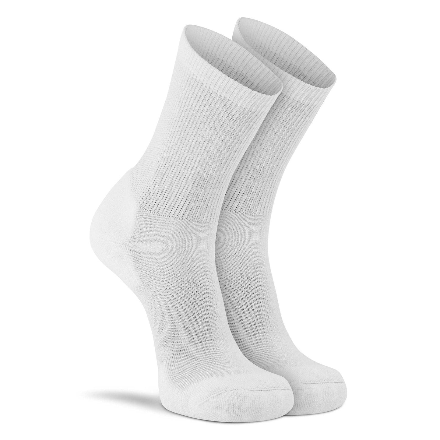 Her Diabetic Lightweight Crew - 2 pack: White / Medium