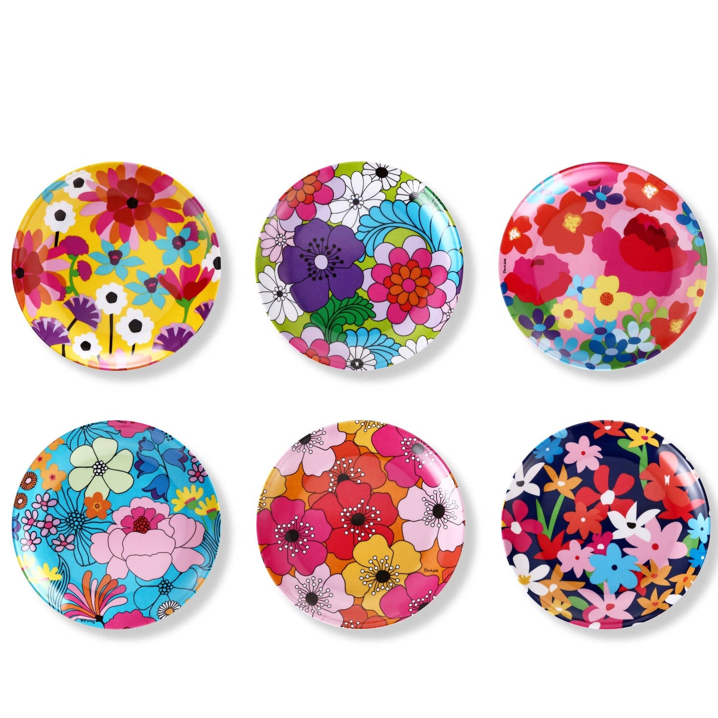 Garden Florals 6.5" Appetizer Plate - Set of 6